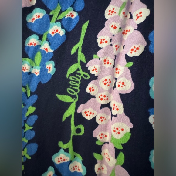 LILLY PULITZER Floral Dress w/Waist Tie (Size XL) - Picture 3 of 4